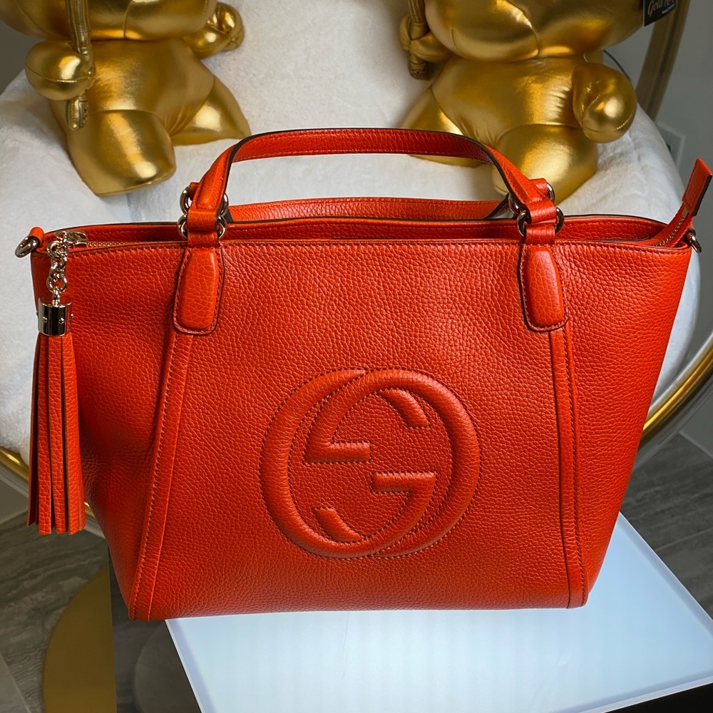 AUTHENTIC GUCCI SUN ORANGE HANDBAG
